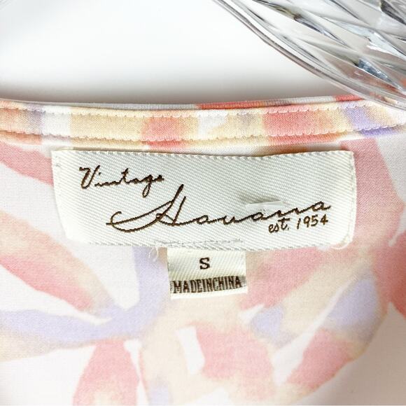 Vintage Havana Tropical Faux Wrap Blouse White Womens Size Small - Picture 6 of 11